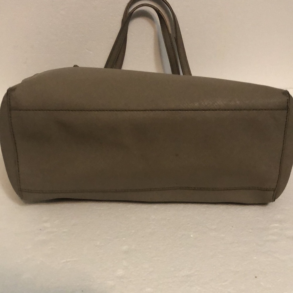 Tory Burch Taupe Leather Tote Bag - Picture 7 of 10